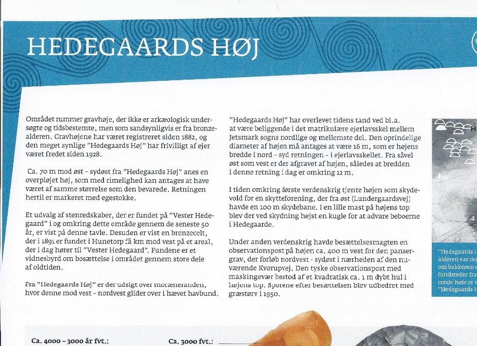 Informationstavle ved den fredede  